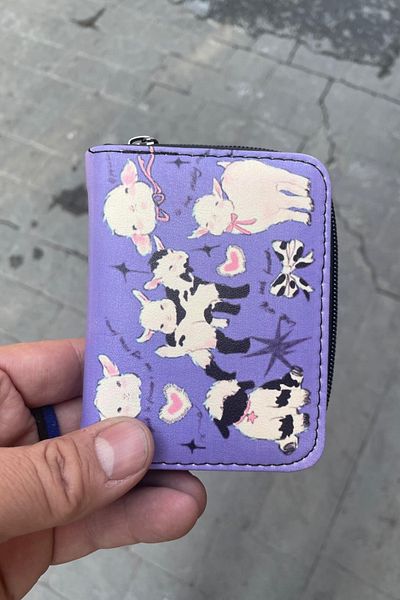 Köstebek Κοντό πορτοφόλι Purple Cute Lambs