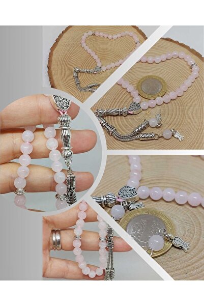 Yasamtohumu Roze kvarcni kamen 33 molitvene perle 6mm (1254)