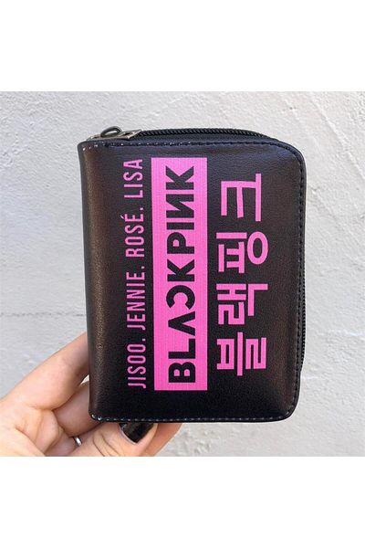 Köstebek K-pop Black Pink Jisoo Jennie Rose Lisa Short Wallet