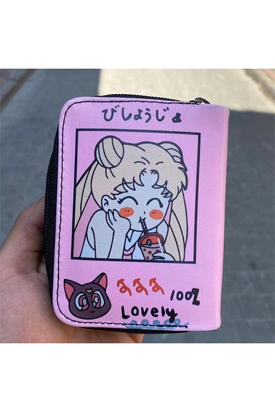 Köstebek Anime Sailor Moon: Usagi And Luna Short Wallet