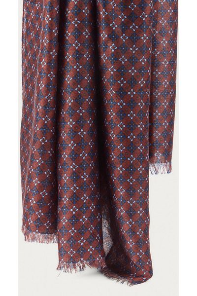 CROATE Wool Silk Printed Scarf