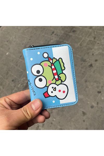 Köstebek Κοντό πορτοφόλι Sanrio Keroppi & Snowman Cartoon