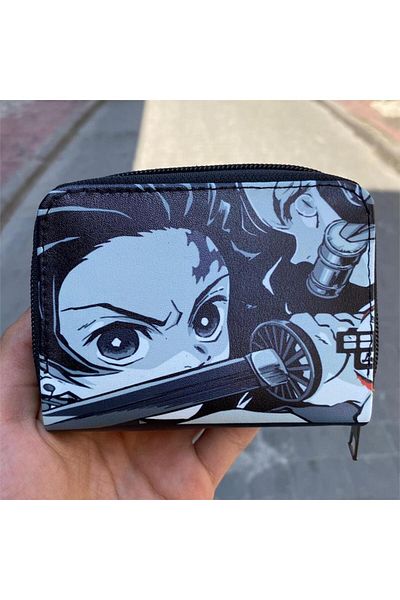 Köstebek Anime : Demon Slayer Tanjiro-Nezuko Sword Short Wallet