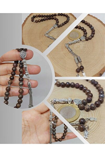 Yasamtohumu Бронзит камінь 33-х розарій 6 мм (3930)