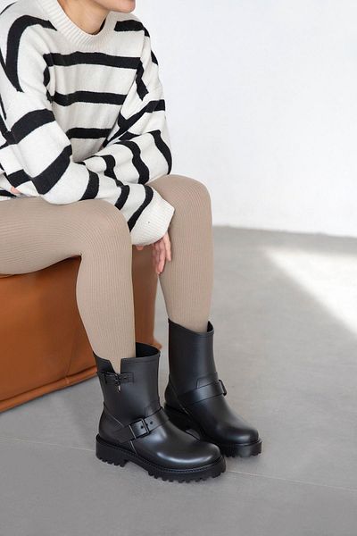 STRASWANS Black Hudson Plastic Waterproof Women's Boots