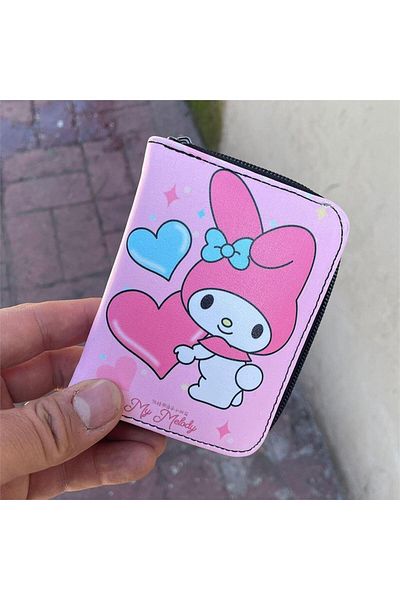 Köstebek Pink Anime Fantasy Magic Melody - Holding Heart Short Wallet