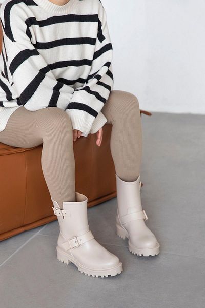 STRASWANS Beige Hudson Plastic Waterproof Women's Boots
