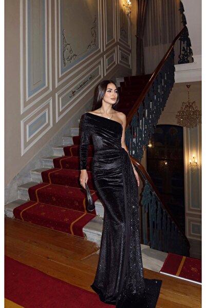 Sindimoda Rosabella Tek Kol Simli Abiye 582269