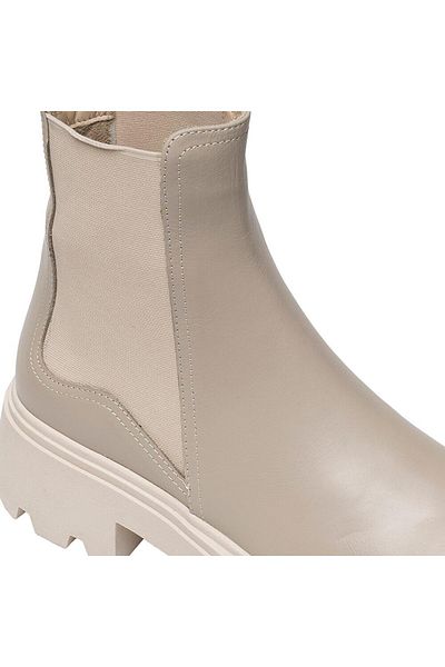Greyder 57591 Women's Ecru Genuine Leather Chelsea Boots