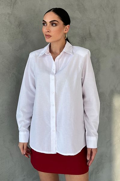 Seda Yalçın Atelier White Padded Basic Shirt