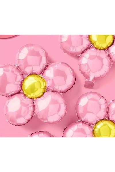 meyaccessories Pink Flower Foil Balloon