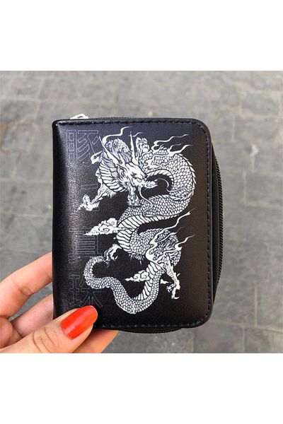 Köstebek Bone Color Dragon Short Wallet