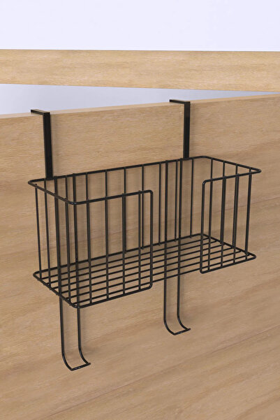 Alper Banyo Stainless Behind Door Ironing and Ironing Board Hanger Ironing Organizer Rack - Black