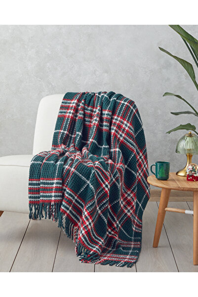 English Home Magie Koltuk Şalı 130x170 cm Yeşil – Kırmızı