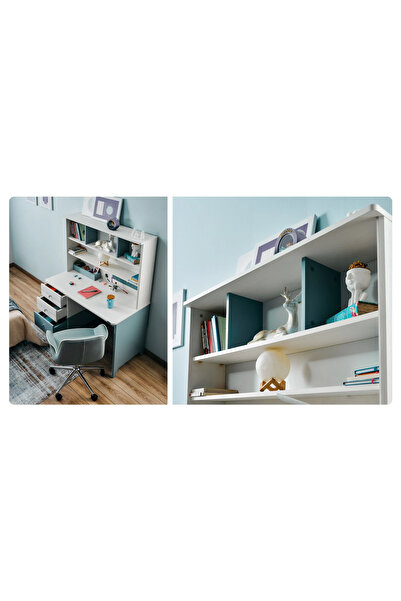 Lajivert Marin Çalışma Masası Üst Modül