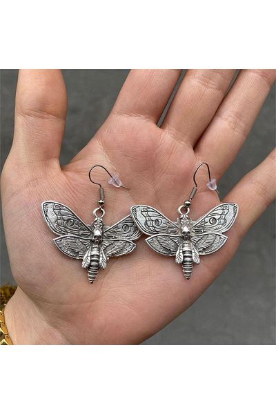 Köstebek Death Moth Earring