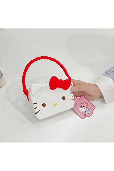 Bakmakistersen Sanrio HelloKitty Kuromi Omuz Askılı Çocuk Silikon Çanta Cüzdan Ayarlanabilir Askı Hello Kitty Çanta