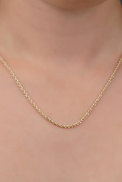 Glorria Altın Halat Burgu Zincir Kolye