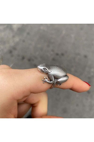 Köstebek 3D Frog Ring