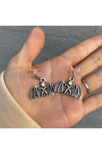 Köstebek Creepy Bat Earrings