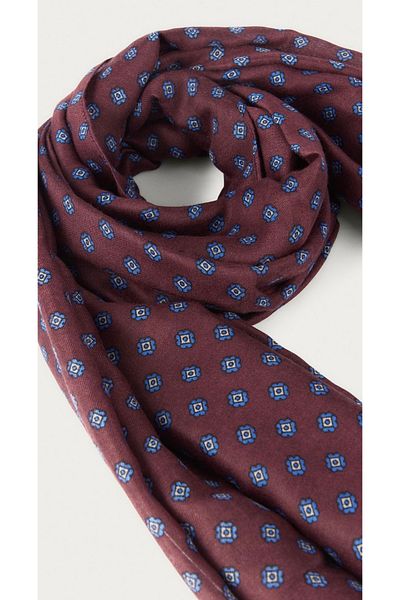 CROATE Wool Silk Print Scarf