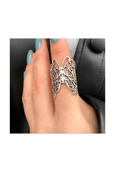 Köstebek Butterfly Adjustable Ring
