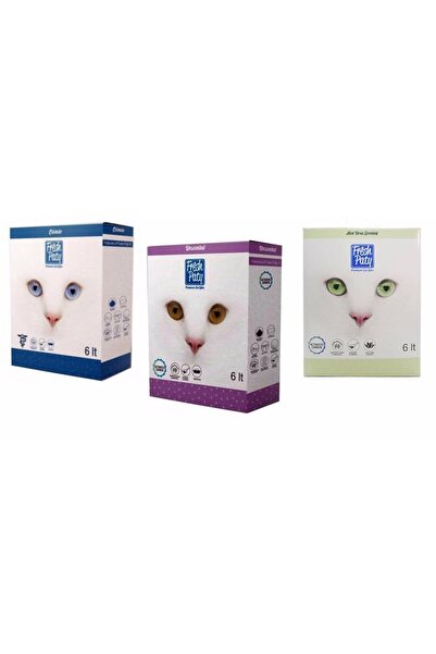 HEKTAŞ Fresh Paty Aloe Vera + Clinic+KokusuzAktif Carbon Kedi Kumu 6 Lt Fresh Paty X 3 Adet