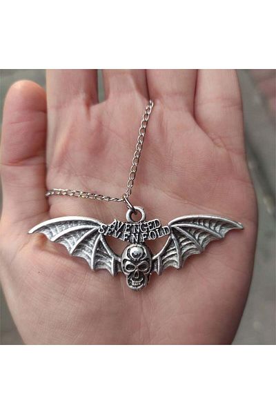 Köstebek Avenged Sevenfold - Skull And Wings Necklace