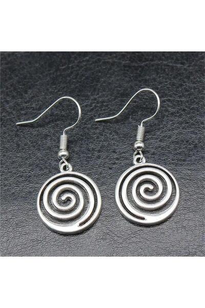 Köstebek Swirl Sonsuzluk Silver Küpe