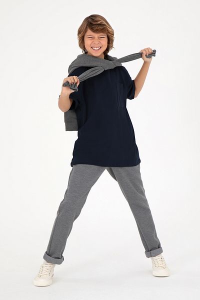 U.S. Polo Assn. Boy's Light Gray Canvas Pants 50298548 -Vr001