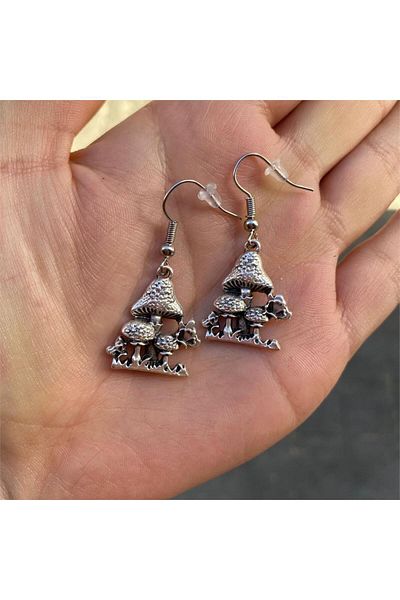 Köstebek Mushrooms Family Earrings