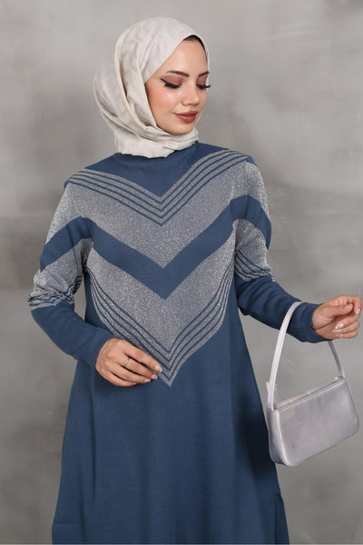 Kirazgym Σετ παντελόνι Merve Glitter μακρύ τουνίκ