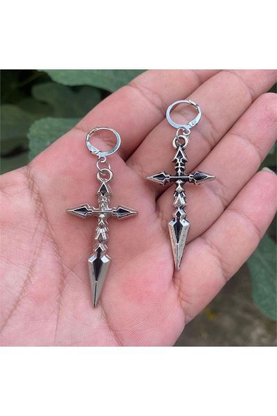 Köstebek Anime Genshin Impact - Saber Cross Earrings
