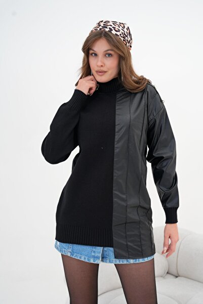 FTZ WOMEN Women's Button Detailed Tunic Black 20825