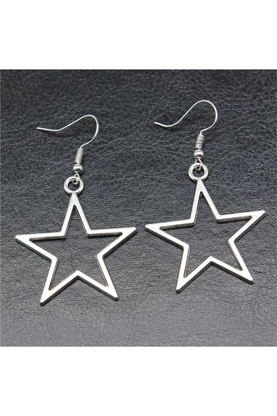 Köstebek Basic Star Framed Earrings