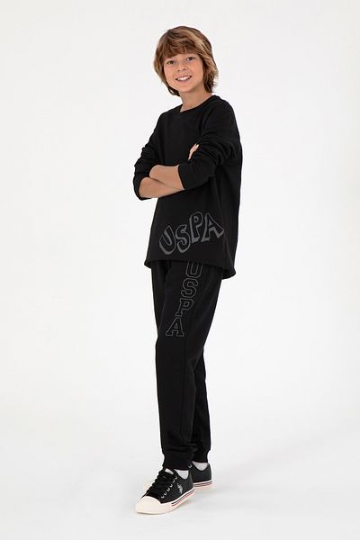 U.S. Polo Assn. Boy's Black Sweatpants 50293562 -Vr046
