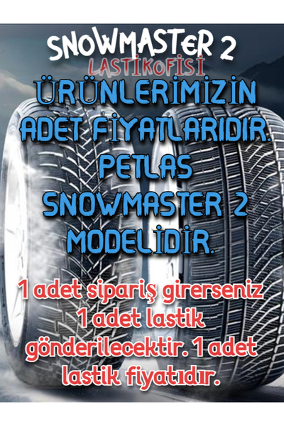 Petlas 195/65 R 15 TL 91H SNOWMASTER 2 PETLAS Kış Lastiği (2024 ÜRETİM)