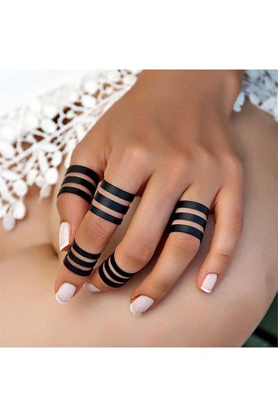 Köstebek 5-Piece Black Ring Ring