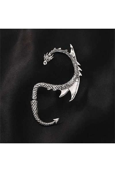 Köstebek Chinese Dragon Spiral Right Ear Earrings