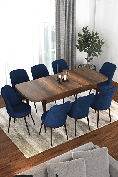 Canisa Concept Via Serisi 80x132 Açılabilir Mutfak Masası Takımı Barok Desen ...