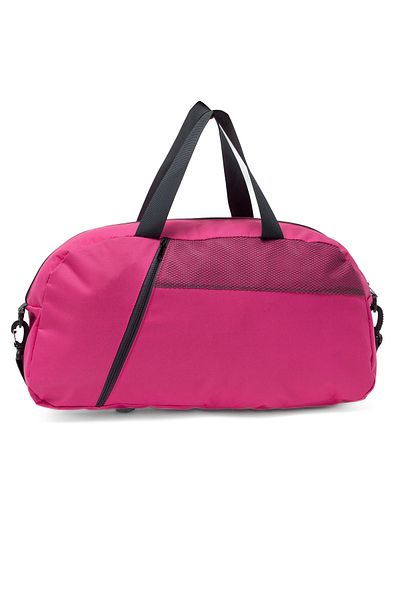MUCCO Kaff Large Pink Front Pocket Adjustable Shoulder Strap Hand Travel Duffel Bag-0831