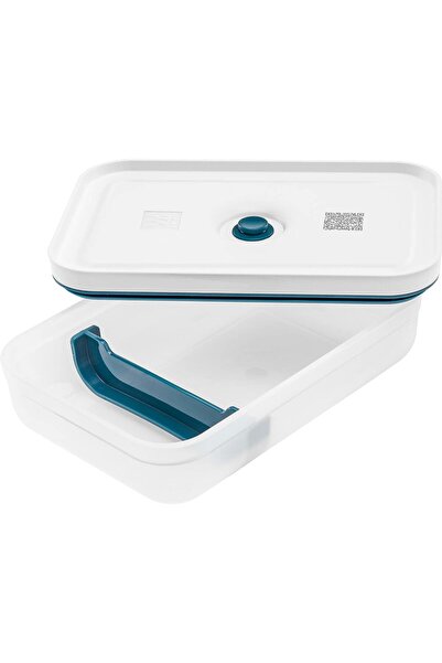 ZWILLING Fresh & Save Vakumlu Yemek Taşıma Kabı Seti L Düz 6-Parça Plastik Yarı Şeffaf-Akdeniz Mavis
