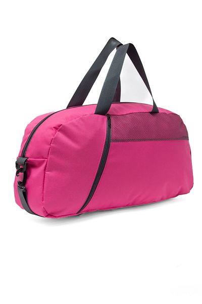 MUCCO Kaff Large Pink Front Pocket Adjustable Shoulder Strap Hand Travel Duffel Bag-0831