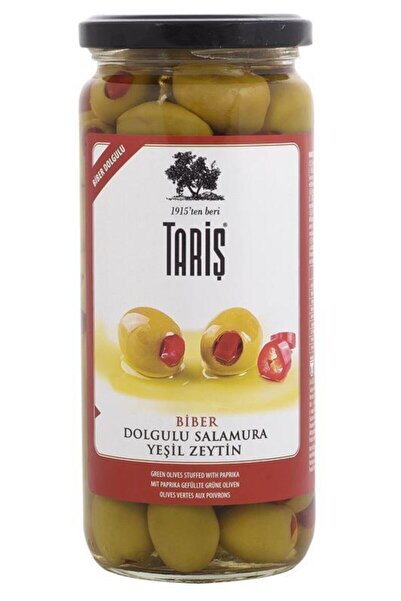 Tariş Biber Dolgulu Yeşil Zeytin 485 Gr.