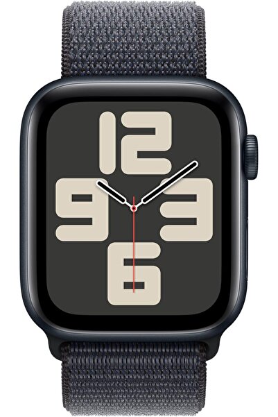 Apple Watch SE (2nd Gen, 2024) GPS Model, 44mm Night Sky Aluminum Case, Purple Sport Loop