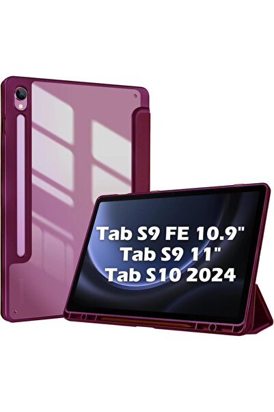 UnDePlus Samsung Galaxy Tab S10 Lite FE/S10/S9 FE/S9 Uyumlu Kılıf Grafiti Şeffaf Kalem Bölmeli