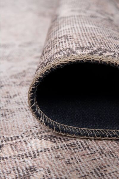 ARTLOOP Folk Eskitme Desenli Dokuma Taban Dekoratif Bej Halı BA 45