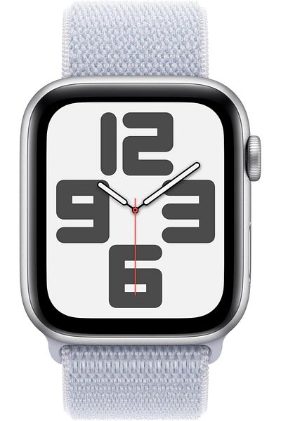 Apple Watch SE GPS 40mm Silver Aluminium Case with Blue Cloud Sport Loop