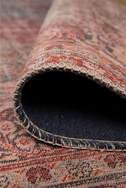 ARTLOOP Folk Vintage Desenli Dokuma Taban Dekoratif Renkli Halı BA 35