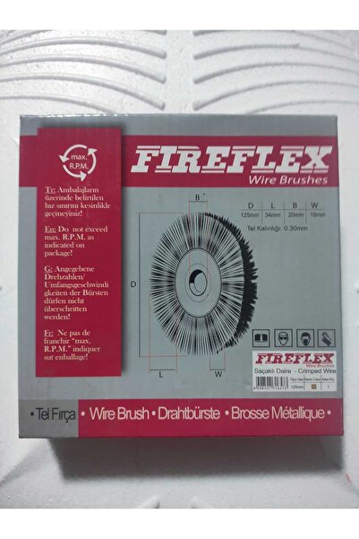 FİREFLEX SAÇAKLI DAİRE FIRÇA 125 MM TEL FIRÇA SAÇAKLI TEL FIRÇA